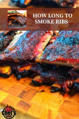 Ribs sliced on cutting board